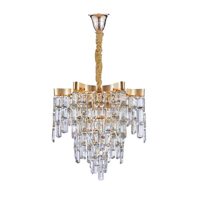 Light Luxury Crystal Lamp Modern Geometric Chandelier AQ-90005D-9C