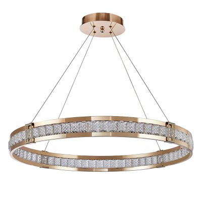 Modern Light Luxury Round Crystal Pendant LED Chandelier AQ-90008-108W